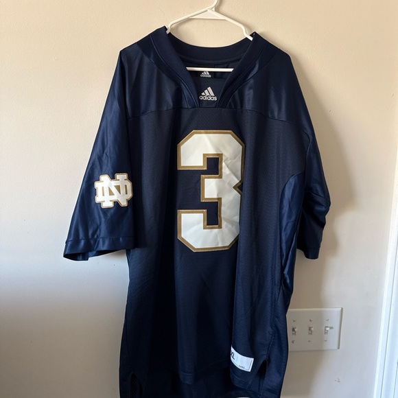 Adidas Navy and White Men's Jersey